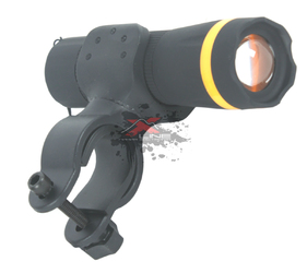 Фара-тактический фонарь VLX 1518  ZOOM, 50 Lm, без батареек 3*AAA, крепёж на руль (2020)