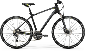 Гибридный велосипед Merida Crossway 300 MattBlack/Green (2019)