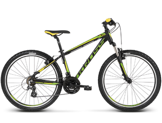 Велосипед MTB Kross Hexagon 2.0 black/green/yellow matte (2018)