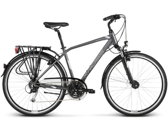 Дорожный велосипед Kross Trans 5.0 graphite/silver glossy (2018)