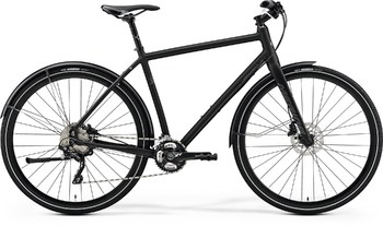 Городской велосипед Merida Crossway Urban XT Edition MattBlack/DarkReflectiveBlue (2019)