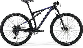 Велосипед двухподвес Merida Ninety-Six 9.600 GlossyBlack/Blue/Silver (2019)