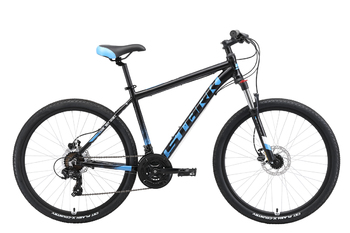 Велосипед МТВ Stark Indy 26.2 HD чёрный/синий/голубой  (2019)