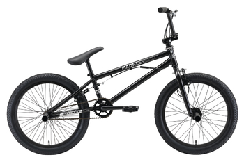 Велосипед BMX Stark Madness BMX 1 чёрный глянцевый/серый (2019)
