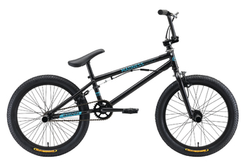Велосипед BMX Stark Madness BMX 2 чёрный/голубой (2019)