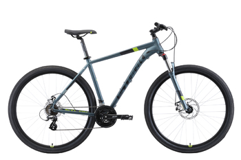 Велосипед МТВ Stark Router 29.3 D серый/чёрный/зелёный (2019)