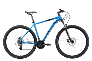 Велосипед МТВ Stark Router 29.3 HD голубой/чёрный/оранжевый (2019)