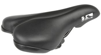 Седло подростковое для велосипеда M-Wave TEEN TWO, размер 242х143 мм, черное (2021)