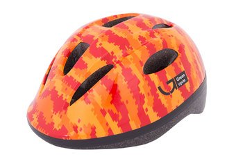 Шлем Green Cycle Pixel оранжевый/красный лак (2019)