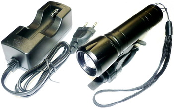 Фара - тактический фонарь NELC 9186, 1 CREE XM-2, 600 Lm, 3 режима, аккумулятор 2200mAh (2020)