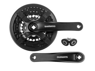 Система шатунов Shimano FC-TY501, 2/3х6/7/8 ск, 46/30T, 42/34/24T (2022)