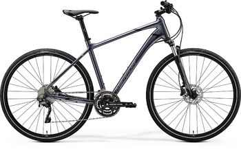 Гибридный велосипед Merida Crossway 500 GlossyAnthracite/Black/Silver (2020)