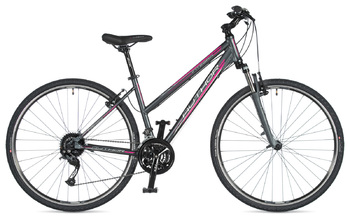 Гибридный велосипед Author Integra серый/розовый (2020)