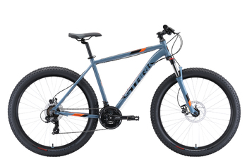 Велосипед MTB Stark Hunter 27.2+ HD серый/чёрный/оранжевый (2020)