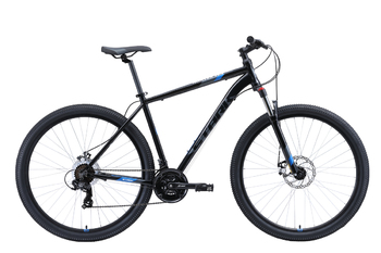 Велосипед MTB Stark Hunter 29.2 D чёрный/серый/голубой (2020)
