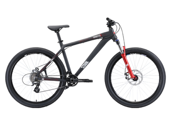 Велосипед MTB Stark Shooter-2 чёрный/белый/красный (2020)