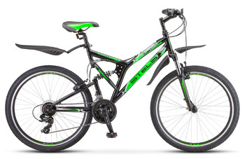 Подростковый велосипед Stels Challenger V Z010 Чёрный/зелёный (2018)