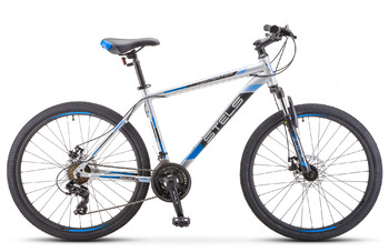 Велосипед MTB Stels Navigator-500 MD F010 Серебристый/синий (2019)