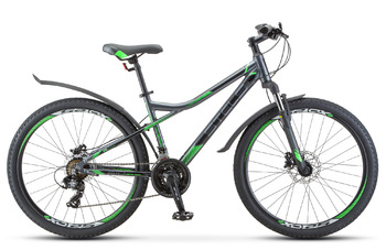 Велосипед MTB Stels Navigator-610 D V010 Антрацитовый/зелёный (2020)